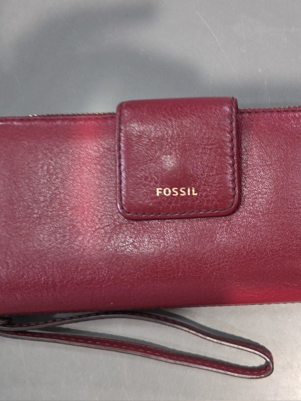 Fossil Madison Zip Clutch, Red Velvet